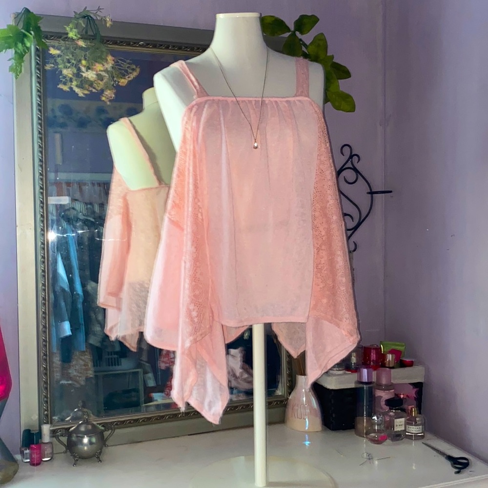 Pink flowy top